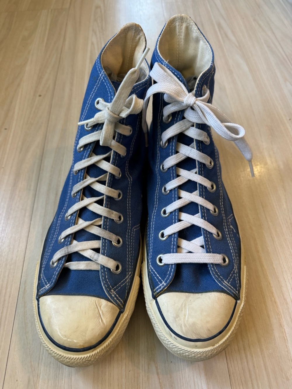 Vintage 80s 90s Converse Chuck Taylor All Star Blue High Top Korea Made Size 9.5